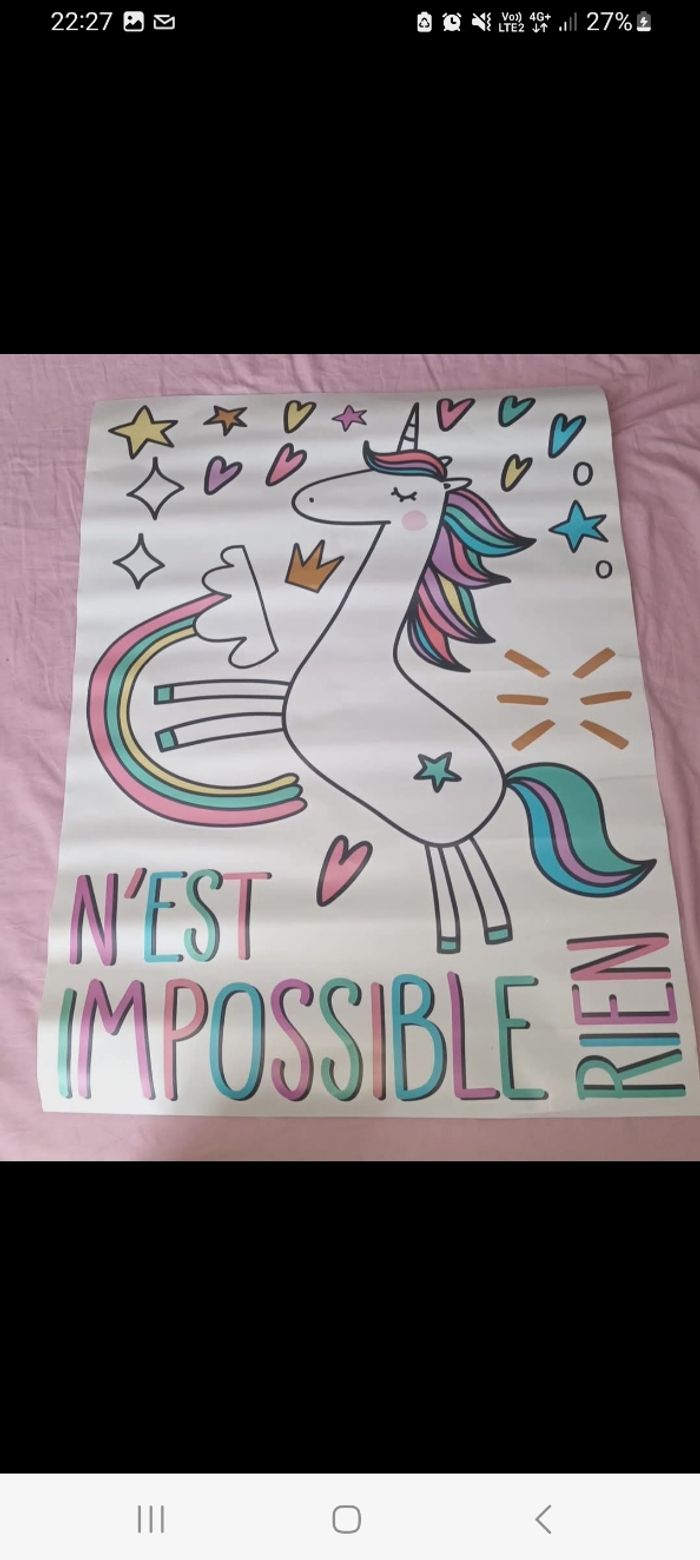 Lot 7 planches stickers licornes