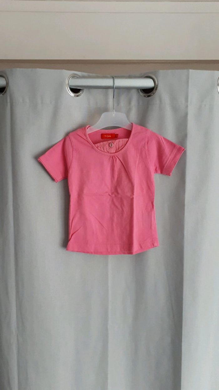 T-shirt rose fille 18mois Tissaia