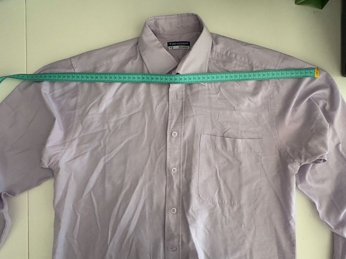 Chemise Lila unie à manches longues - Tom Hagan - M/38 - photo numéro 9