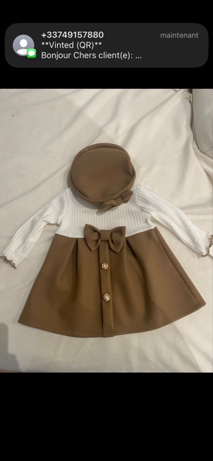 Robe avec béret et noeud - photo numéro 2