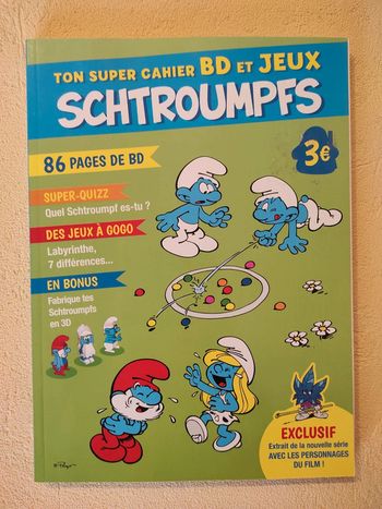 Cahier BD et Jeux Schtroumpfs