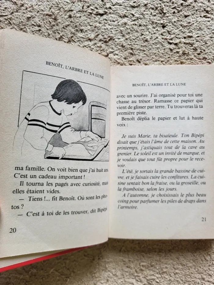 Livre enfant vintage "Benoît, l'arbre et la lune" de Jacqueline Cervob - Bibliothèque Rouge & Or - photo numéro 7