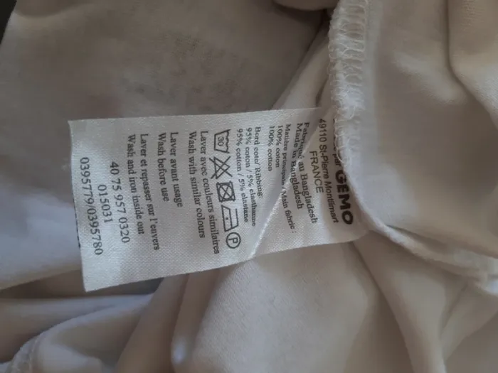 T-shirt blanc Gémo 14 ans - photo numéro 3