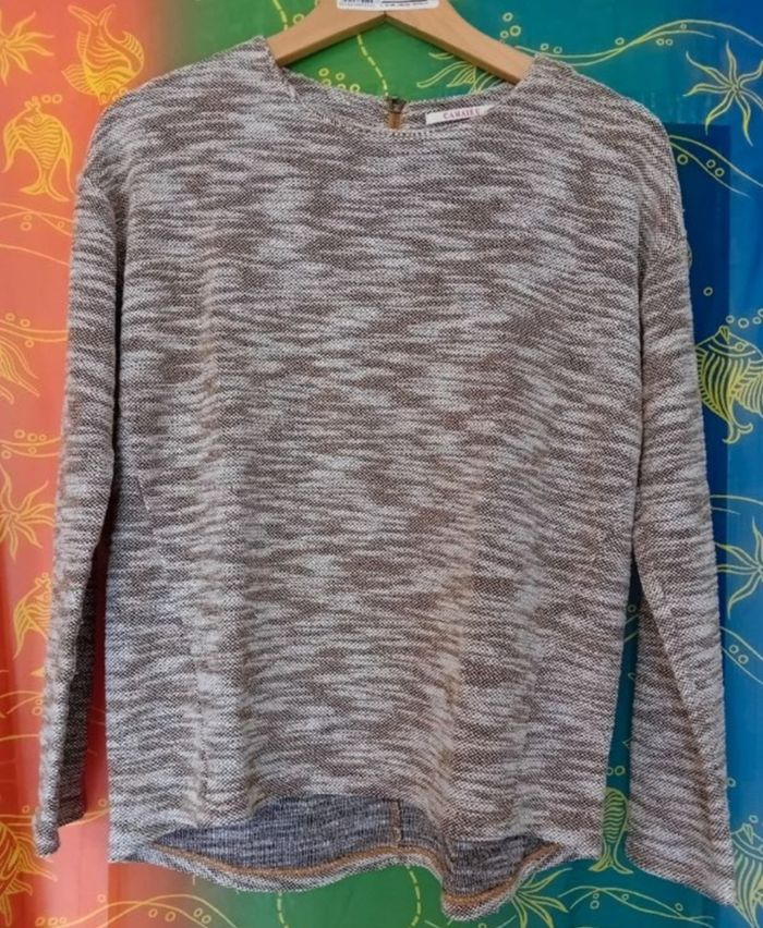 Pull camaïeu beige M - photo numéro 5