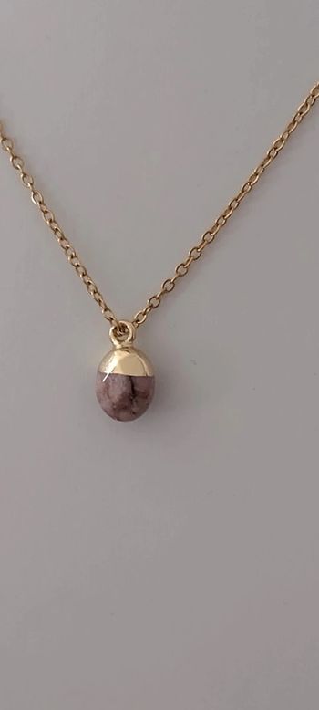 Collier pendentif rhodonite