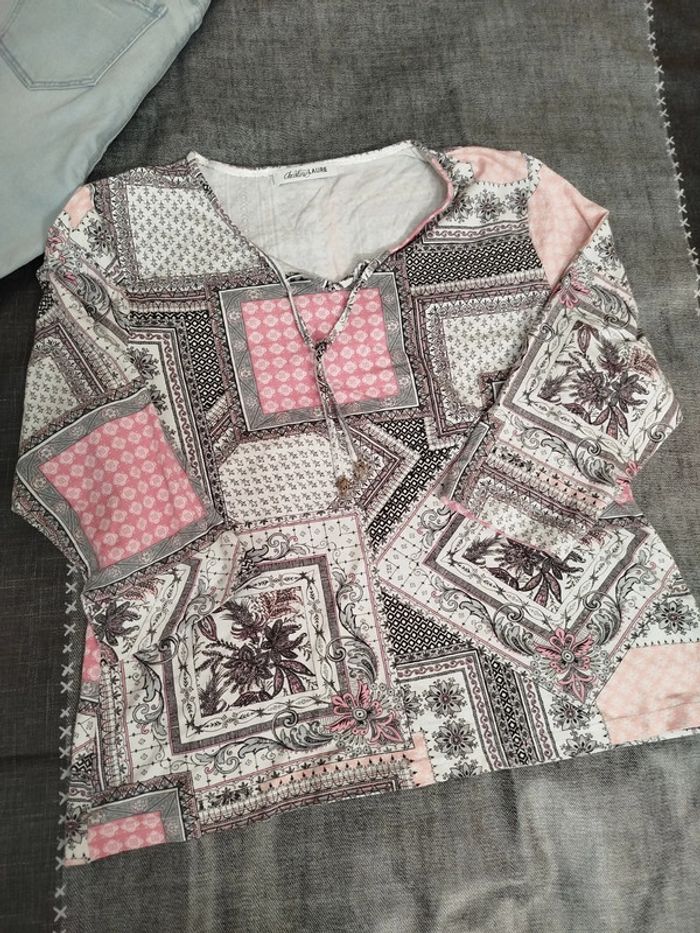 🌸t shirt manches 3/4 femme taille 42🌸