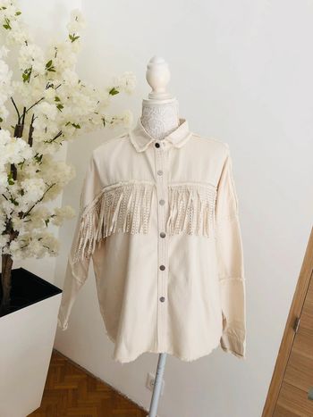 Veste légère à franges neuve taille XS Zara