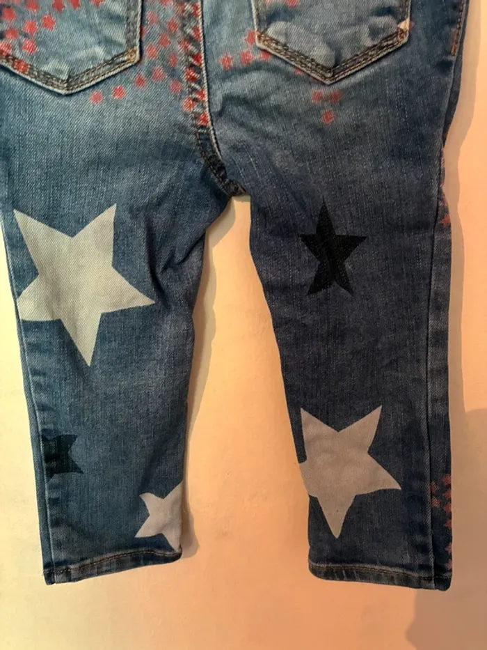 Jegging en jeans délavé à étoiles, 2 ans, GAP. - photo numéro 9
