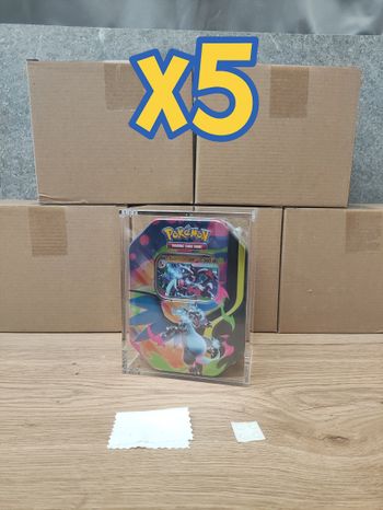 5 X Protections Acrylique Pokémon PokeBox – Boîte Rigide Magnétique UV Premium
