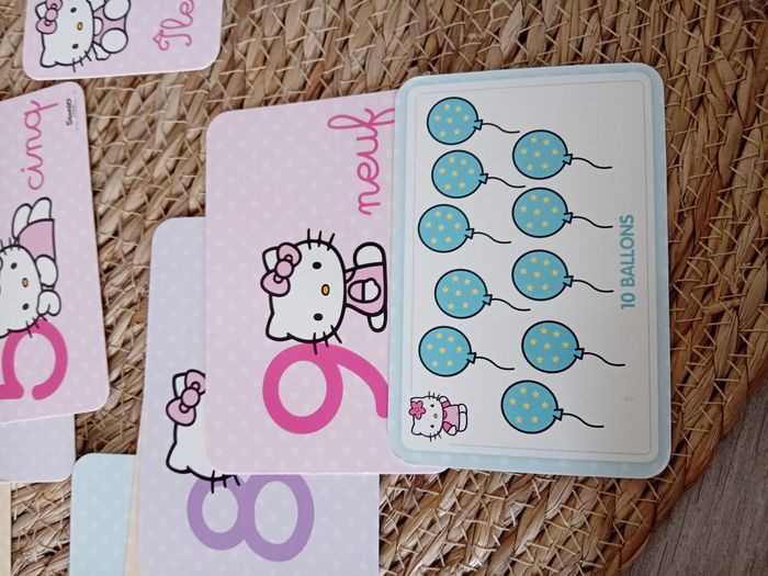 Malette en métal avec cartes alphabétique et chiffre Hello Kitty - photo numéro 2
