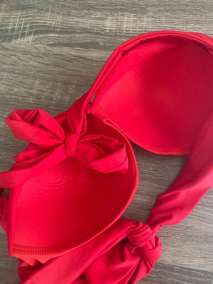 Haut maillot de bain rouge - photo numéro 3