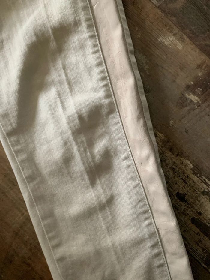 Pantalon crème bi matière - photo numéro 2