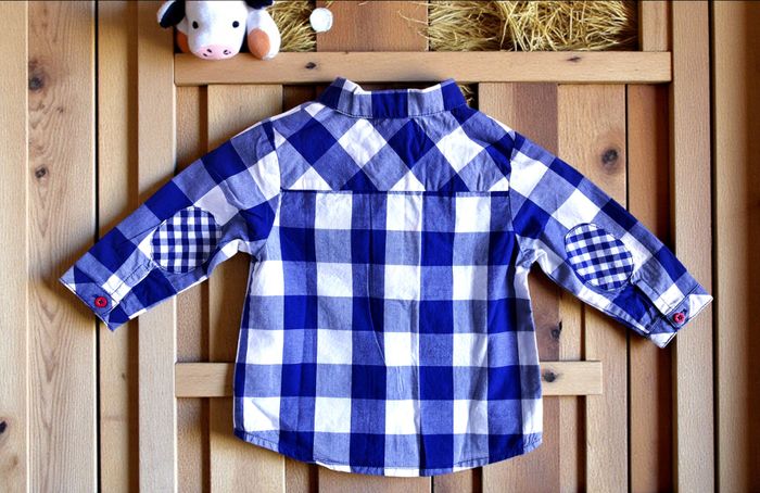 DPAM - NEW - ENSEMBLE 2P BÉBÉ GARÇON IMPRIMÉ VICHY & BRODERIES FANTAISIES 6M - photo numéro 10