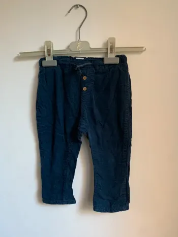 Pantalon bleu marine velours – H&M – 18 mois
