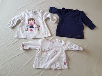 Lot de 3 t-shirt fille 3 mois