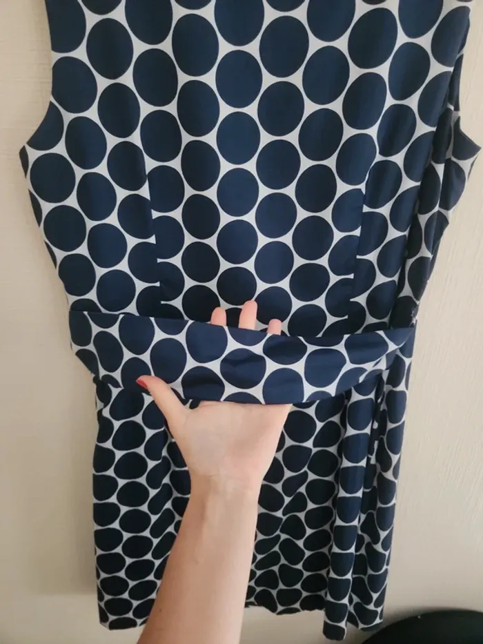 Robe droite Caroll bleu marine et blanc 42 - photo numéro 10