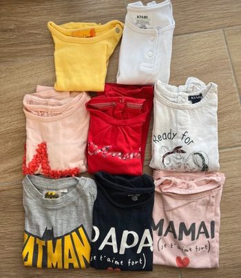 Lot 8 T-shirt manches courtes 12 mois