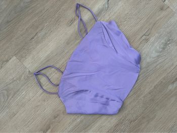 Crop top bustier satin