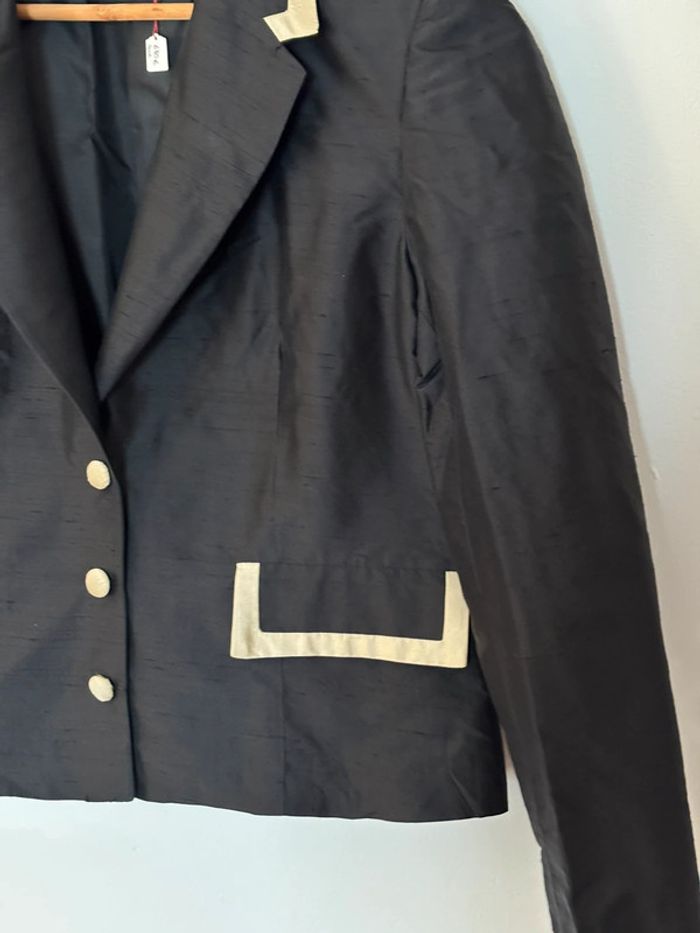 Veste de tailleur en soie sauvage taille 38 - photo numéro 2