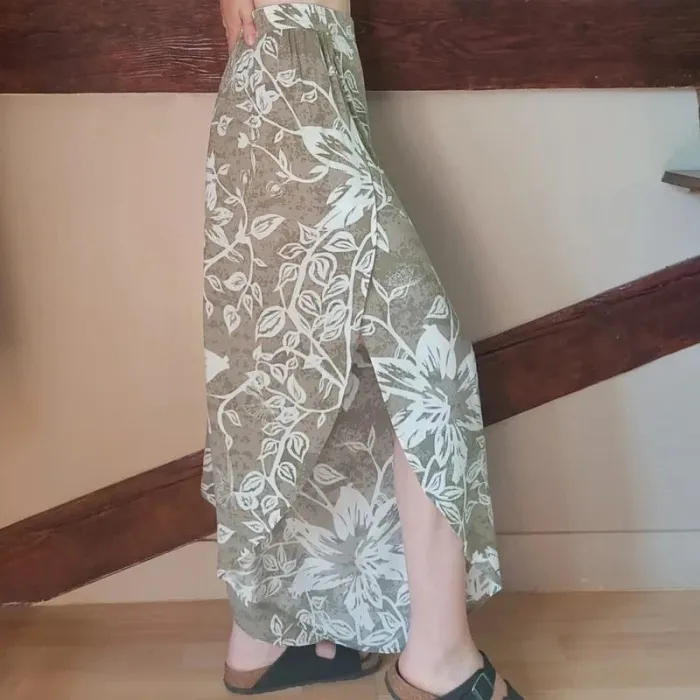 Jupe culotte verte fleurie Rainbow - photo numéro 2
