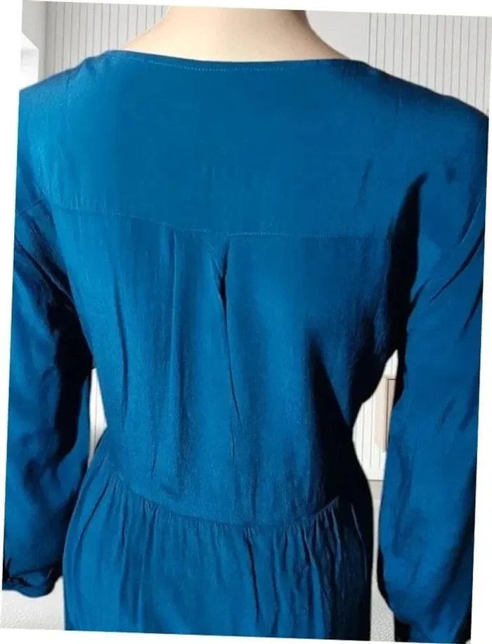 robe midi Cyrillus bleu extensible taille XXL - photo numéro 4