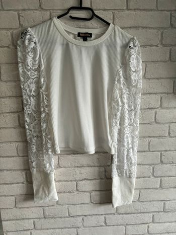 Pull fin manche dentelle pink vanilla taille M