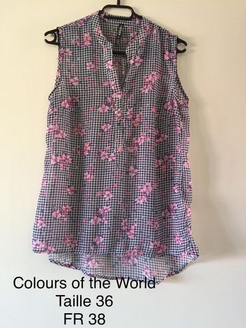 Top à carreaux Colours of the World Taille 38