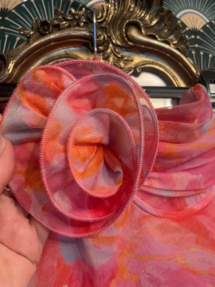 Magnifique robe bustier, colorée, taille L été Zara - photo numéro 4