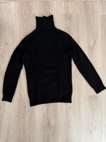 Pull col roulé noir bershka homme