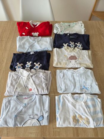 Lot de 10 pyjamas garçon - taille 3 mois