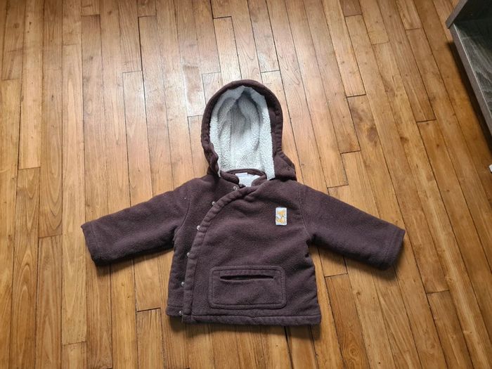 Veste 12 mois marron avec capuche