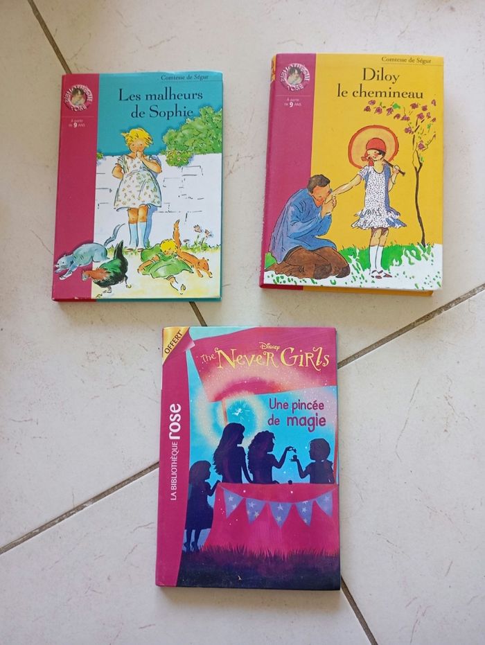 Lot livre bibliothèque rose les malheurs de Sophie et diloy le chemineau