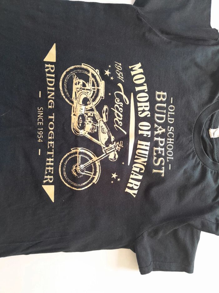 Tee shirt vintage moto csepel 1954 anvil - photo numéro 3