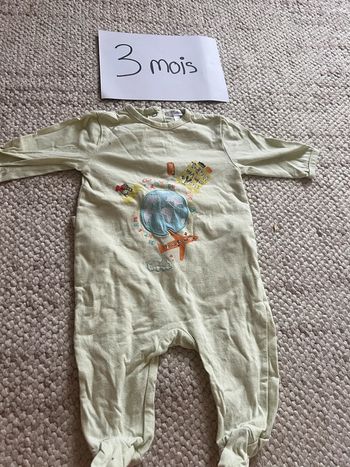 Pyjama 3 mois vert