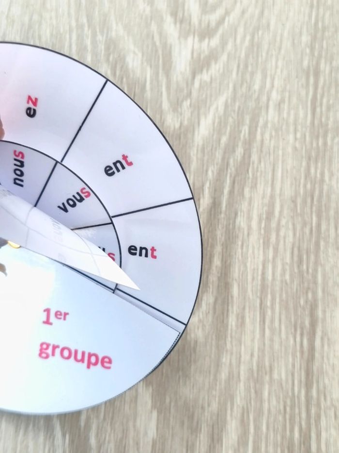 Ma roue du verbe être au présent écriture DYS - photo numéro 2