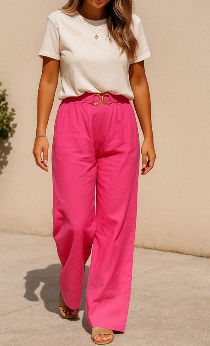 Pantalon fluide large femme