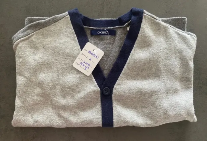 Gilet gris et marine Okaïdi 4 ans/104 cm [ref.35B000] - photo numéro 4