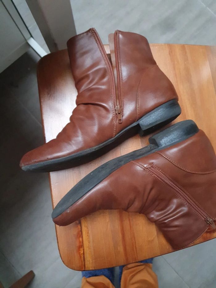 Bottines cognac - photo numéro 3