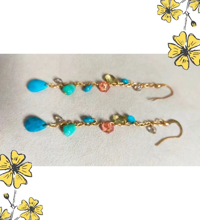 Coffret Bijoux vintage & ethniques + boîte à bijoux tissu fleuri - photo numéro 11