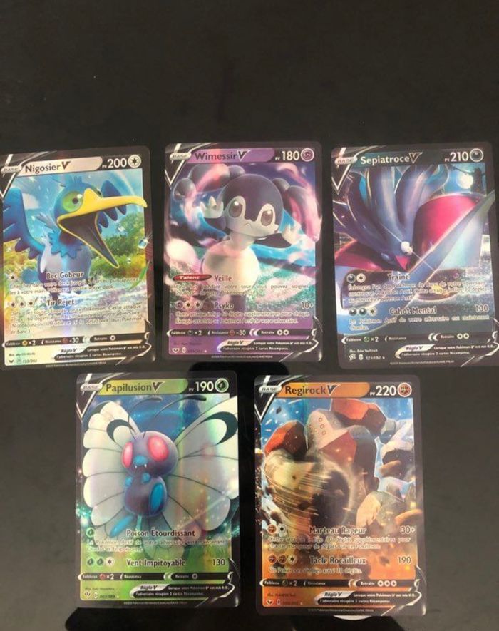 Carte Pokémon lot de 5 carte