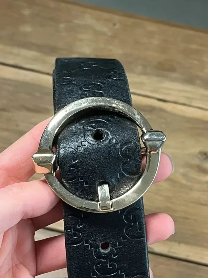 Ceinture noire et dorée Gucci - photo numéro 5