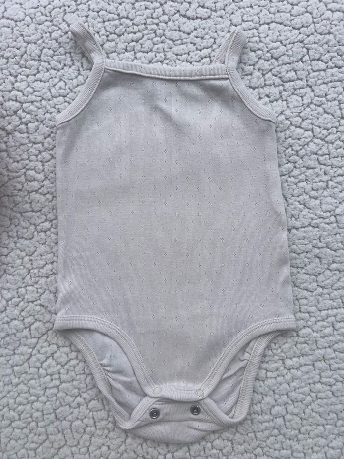 Lot de 3 bodies évolutifs à brettelles roses taille 18 mois Kiabi - photo numéro 2