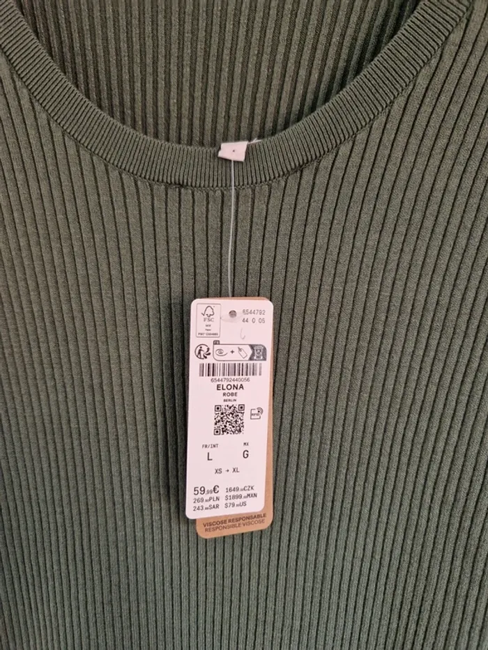 Robe Etam kaki taille L neuve - photo numéro 4