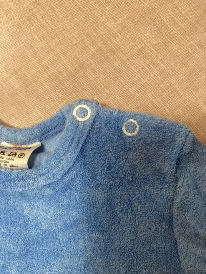 T-shirt éponge bleu Absorba vintage années 80 – Made in France – 6 mois - photo numéro 2