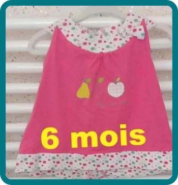 Robe rose motif fruits multicolore Boîte à Malices Taille 6 mois