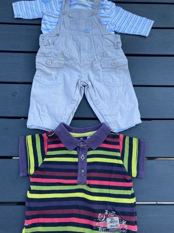 Salopette et 2 tee-shirts