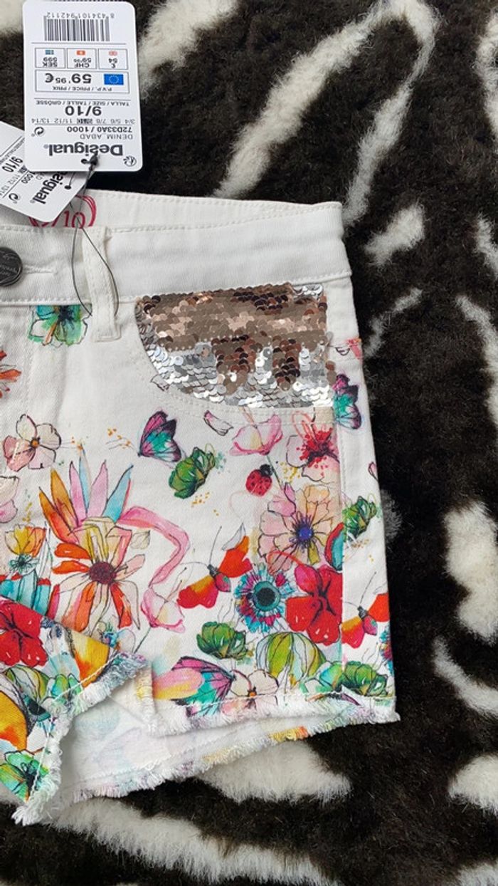 Short jeans Desigual 9/10 ans Neuf - photo numéro 3