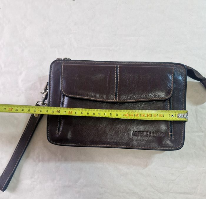 Sacoche / pochette en cuir Arthur et Aston  , marron - photo numéro 8