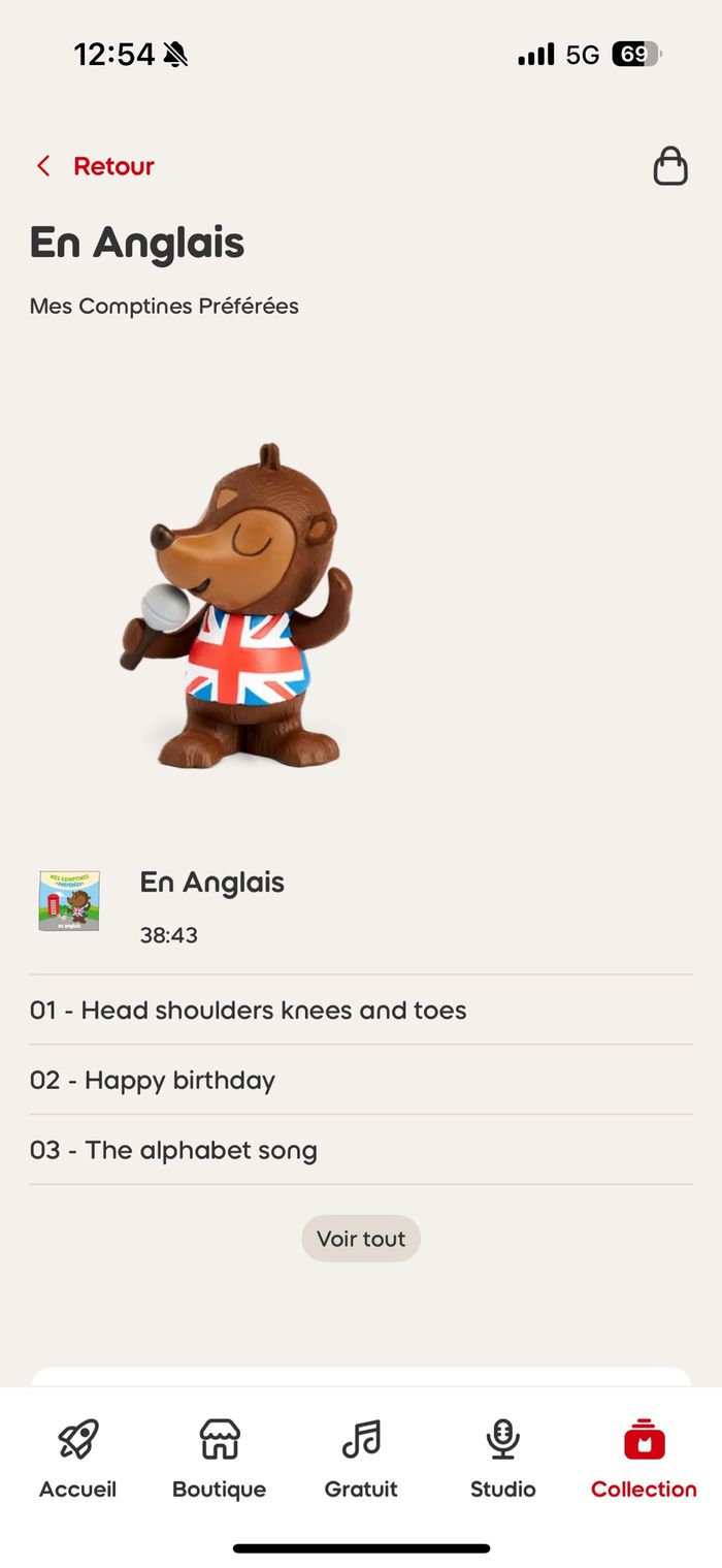 Tonies mes comptines préférées en anglais