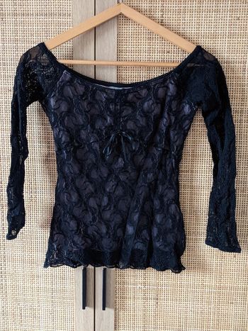 T-shirt 3/4 NAF NAF (noir), M / 38 / 10